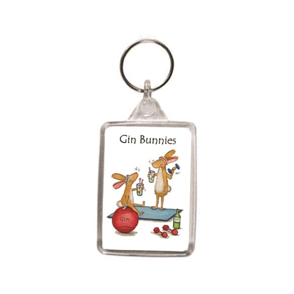 Gin Bunnies Key Ring