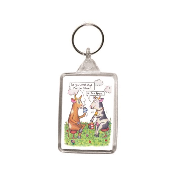 Mad Cow Key Ring