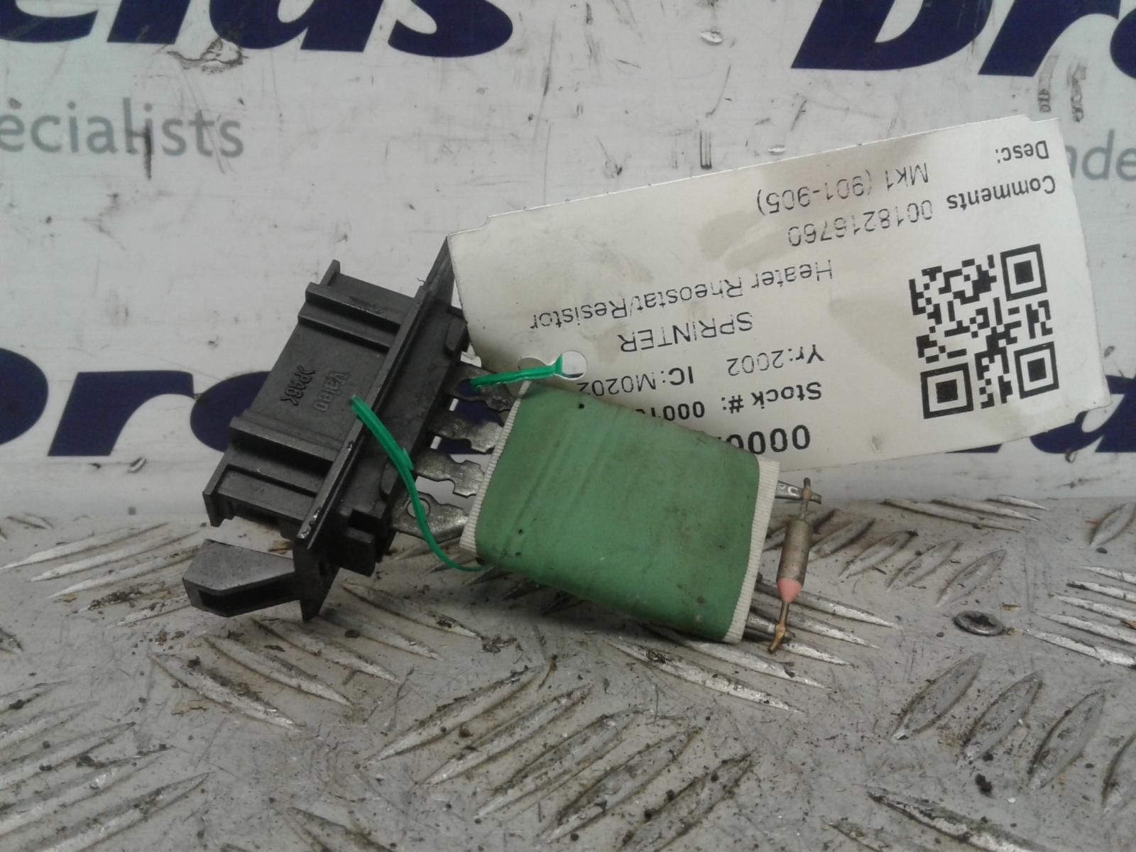 View Auto part Heater Rheostat Mercedes Sprinter 2002