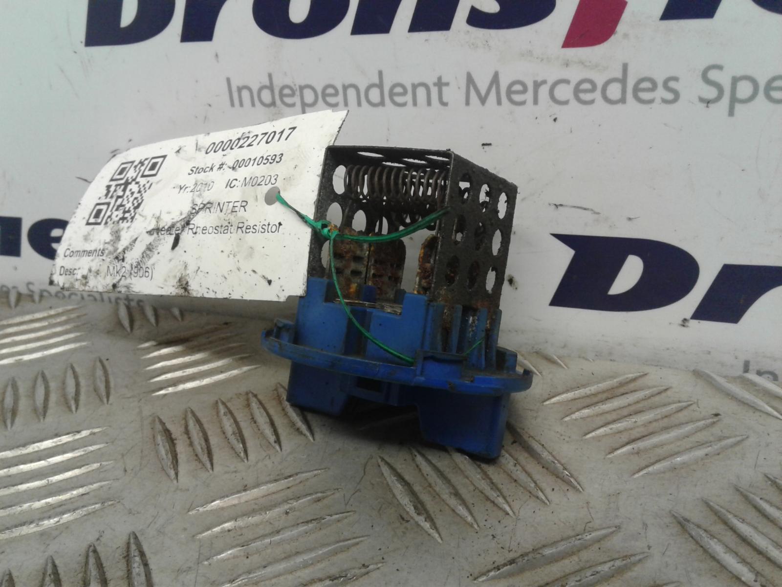 View Auto part Heater Rheostat Mercedes Sprinter 2010