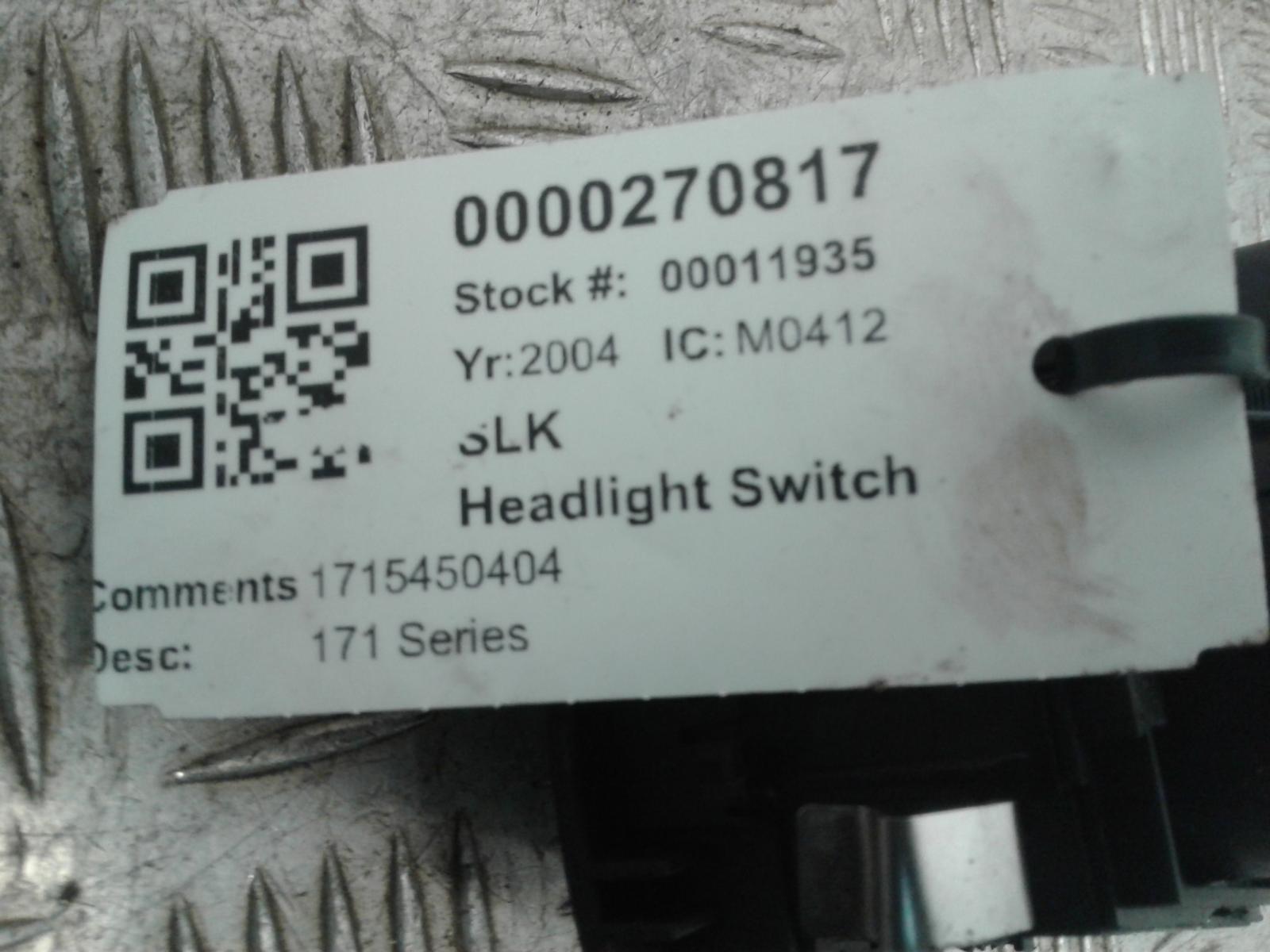 View Auto part Headlight Switch Mercedes Slk 2004