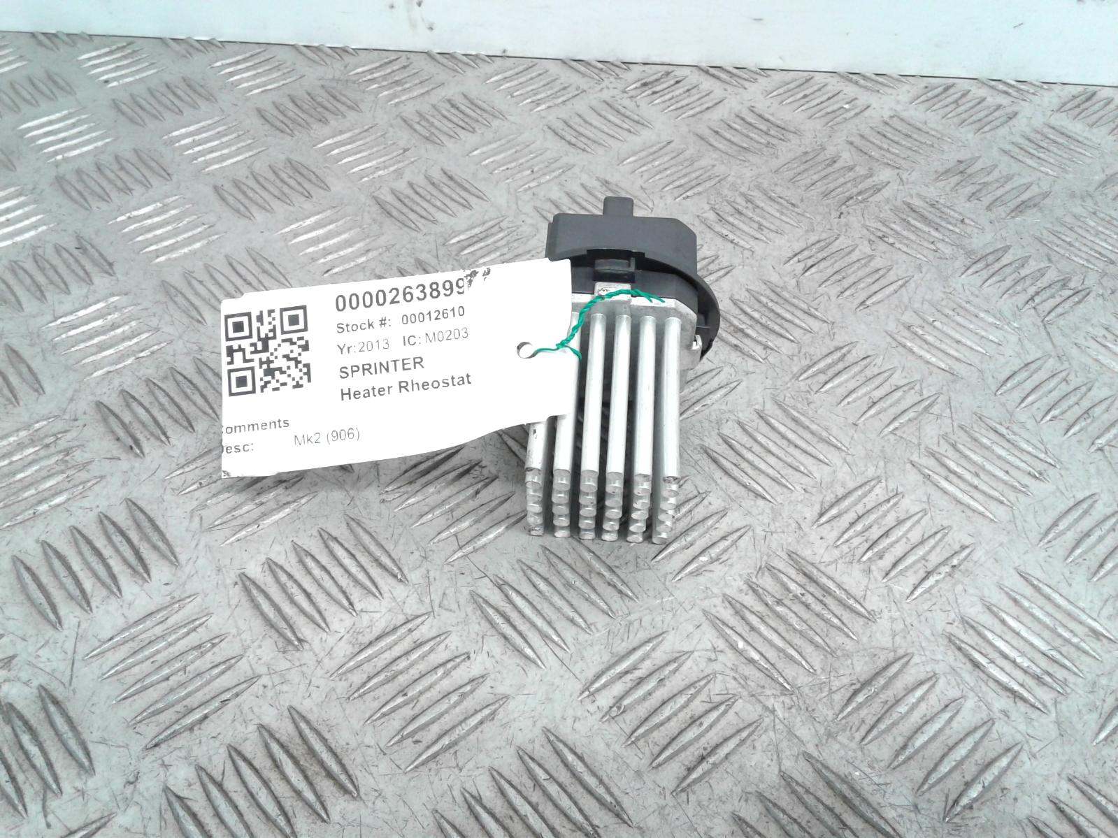 View Auto part Heater Rheostat Mercedes Sprinter 2013