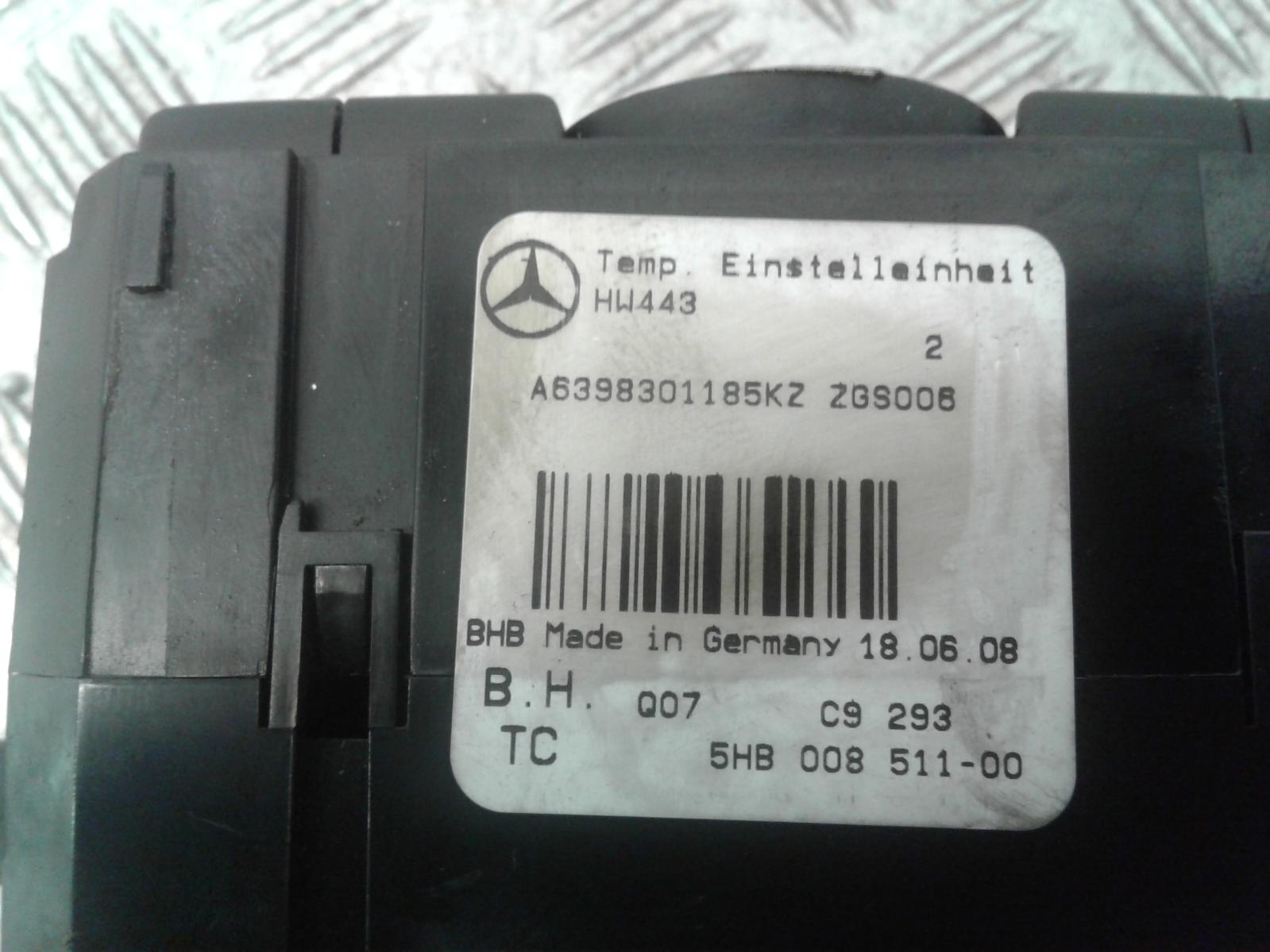 View Auto part Heater/AC Controller Mercedes Vito 2008