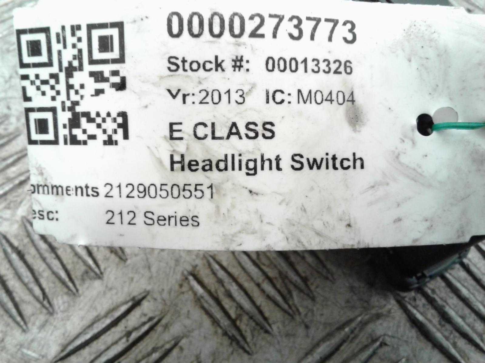 2013 Mercedes E Class Headlight Switch View Auto part Headlight Switch Mercedes E Class 2013