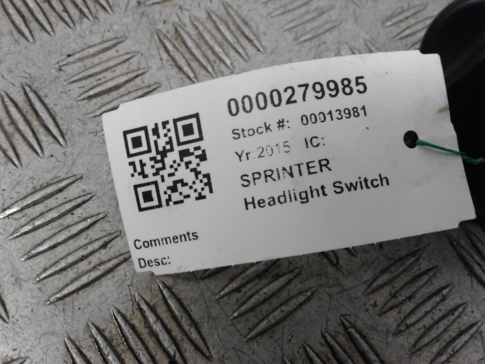 View Auto part Headlight Switch Mercedes Sprinter 2015