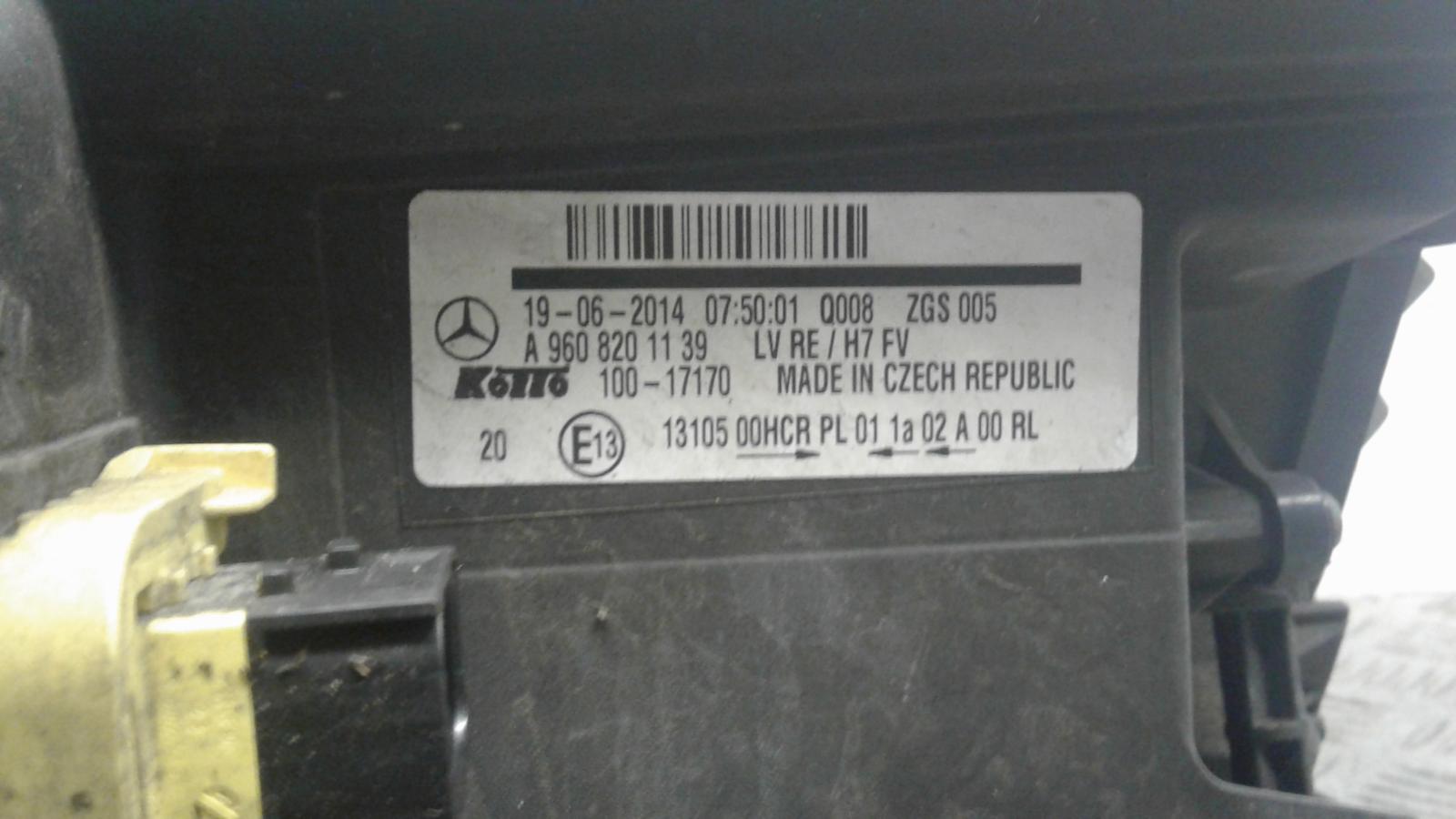 2011 Mercedes Actros R Headlamp View Auto part R Headlamp Mercedes Actros 2011