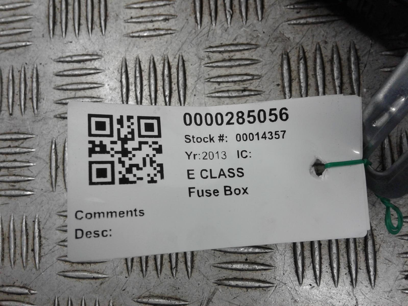 View Auto part Fuse Box Mercedes E Class 2013