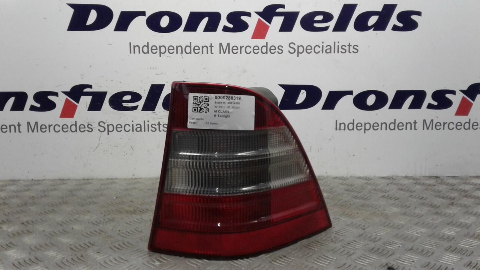 View Auto part R Taillight Mercedes M Class 2001