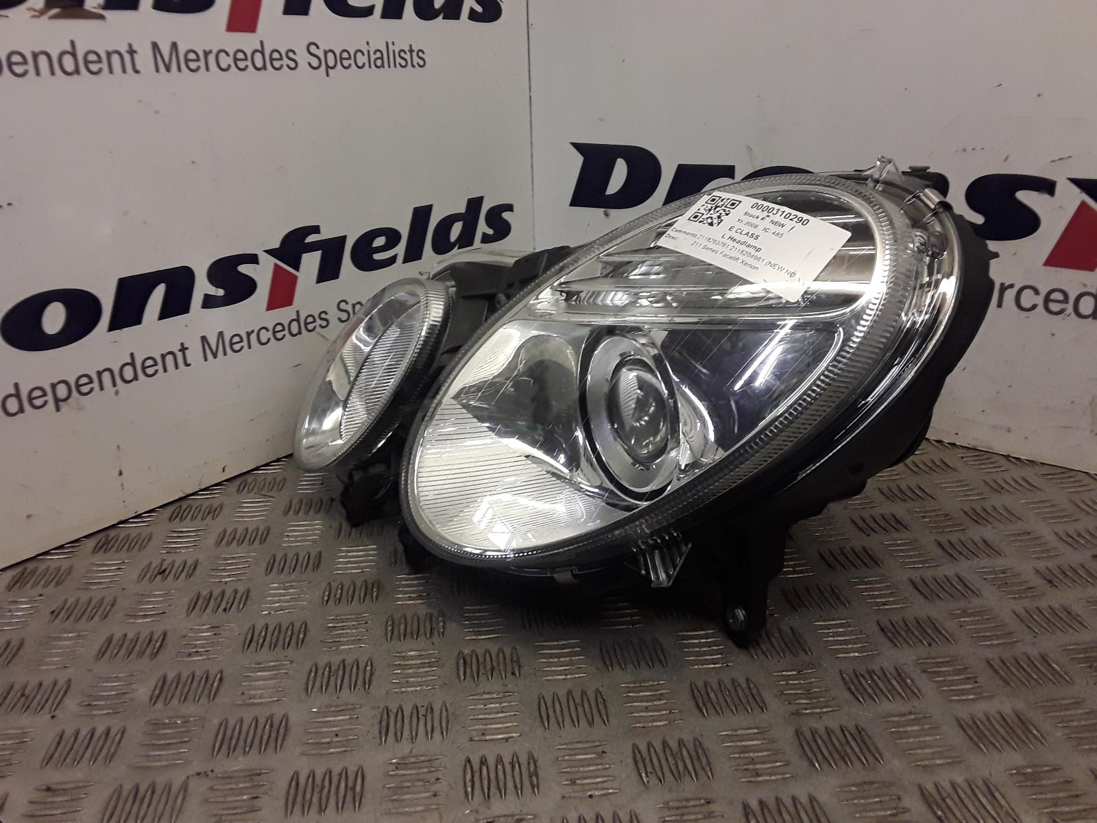 L Headlamp E Class Mercedes 2008