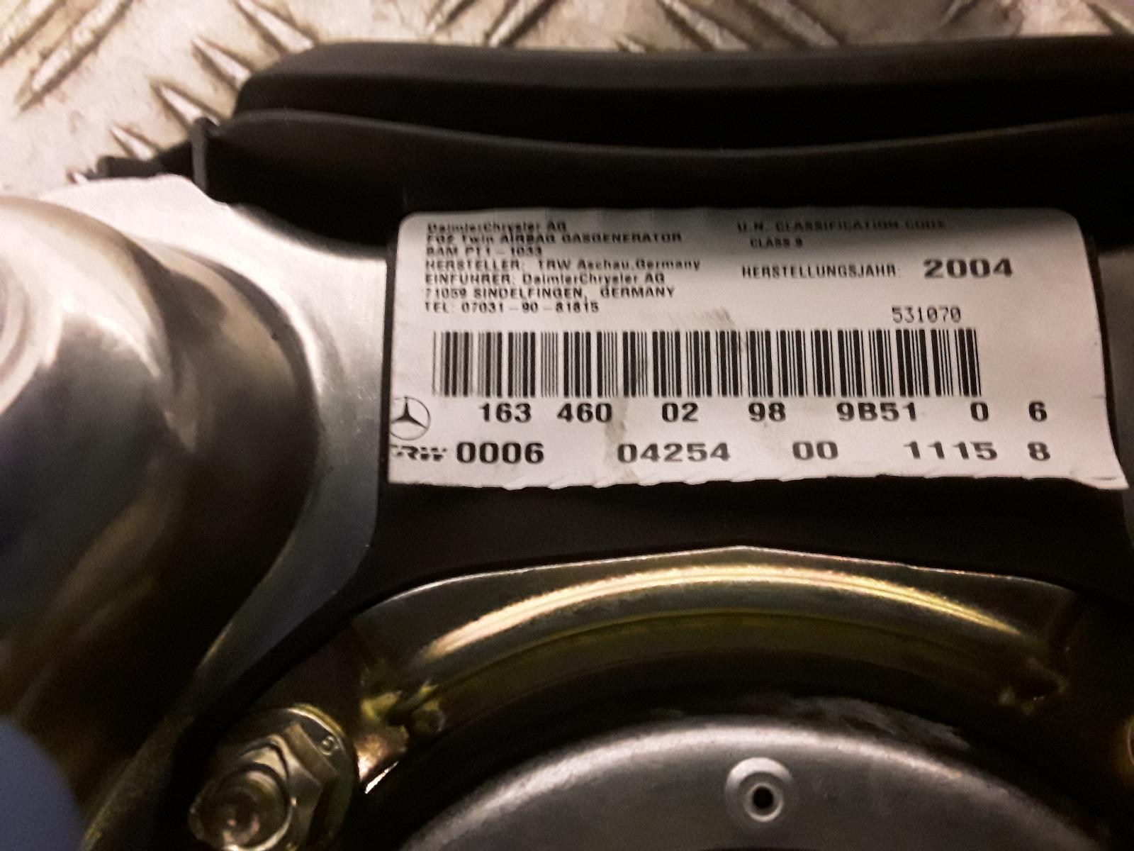 View Auto part R Air Bag Mercedes M Class 2005