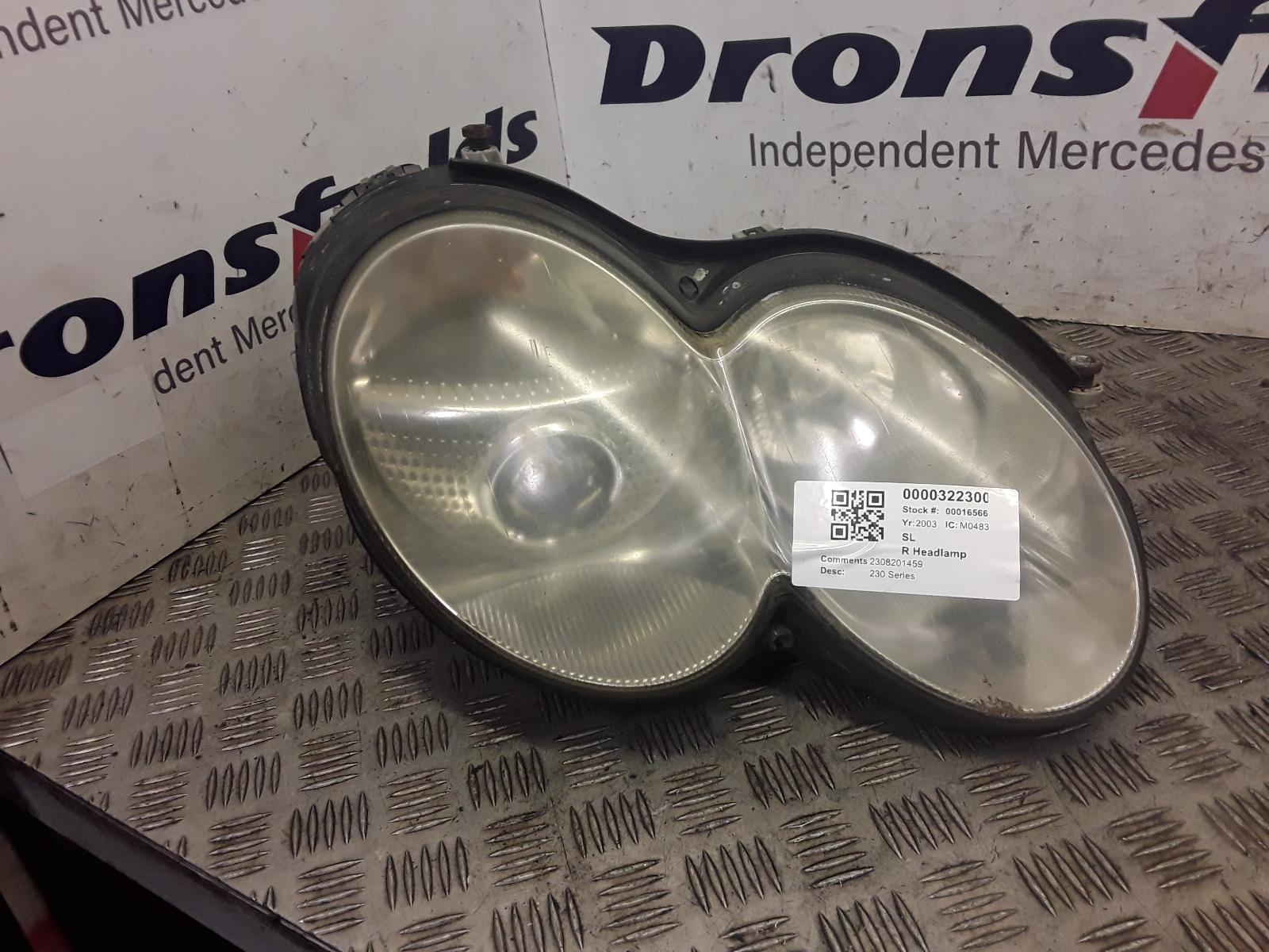 View Auto part R Headlamp Mercedes Sl 2003