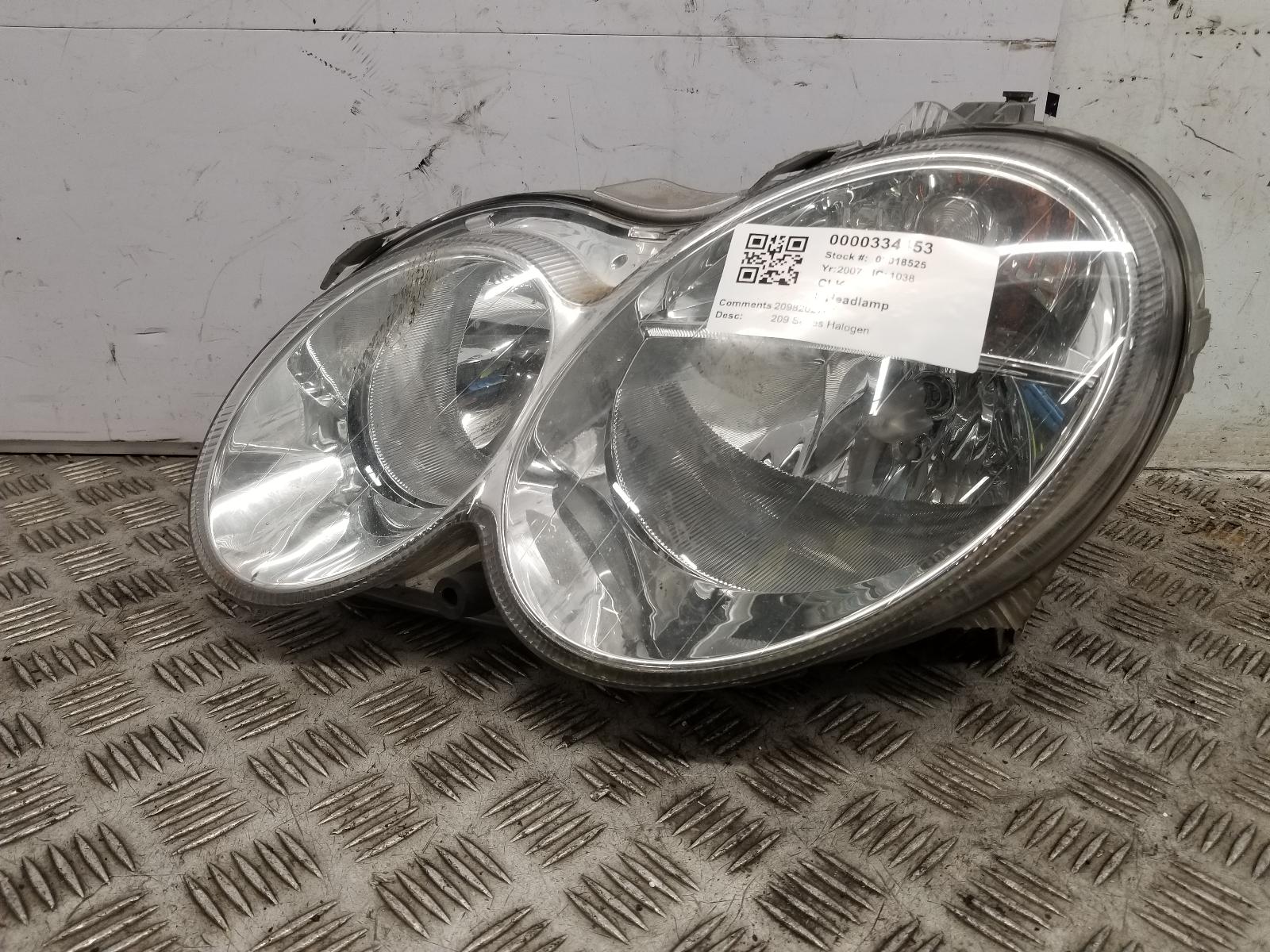 View Auto part L Headlamp Mercedes Clk 2007