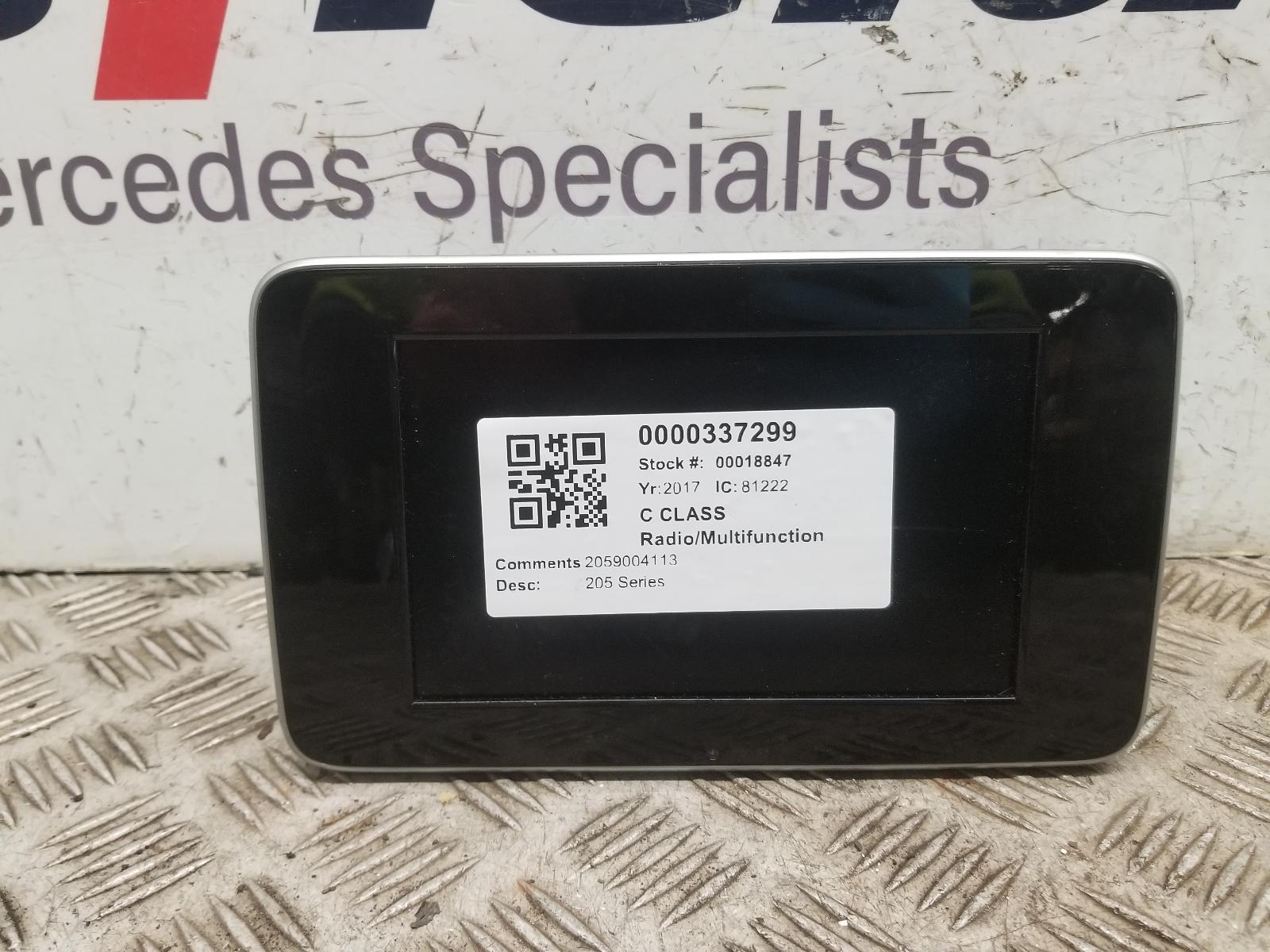 View Auto part Radio Display Mercedes C Class 2017