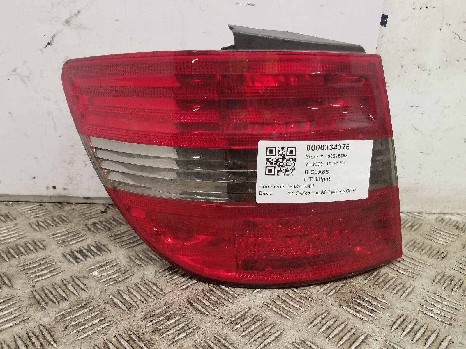 View Auto part L Taillight Mercedes B Class 2009