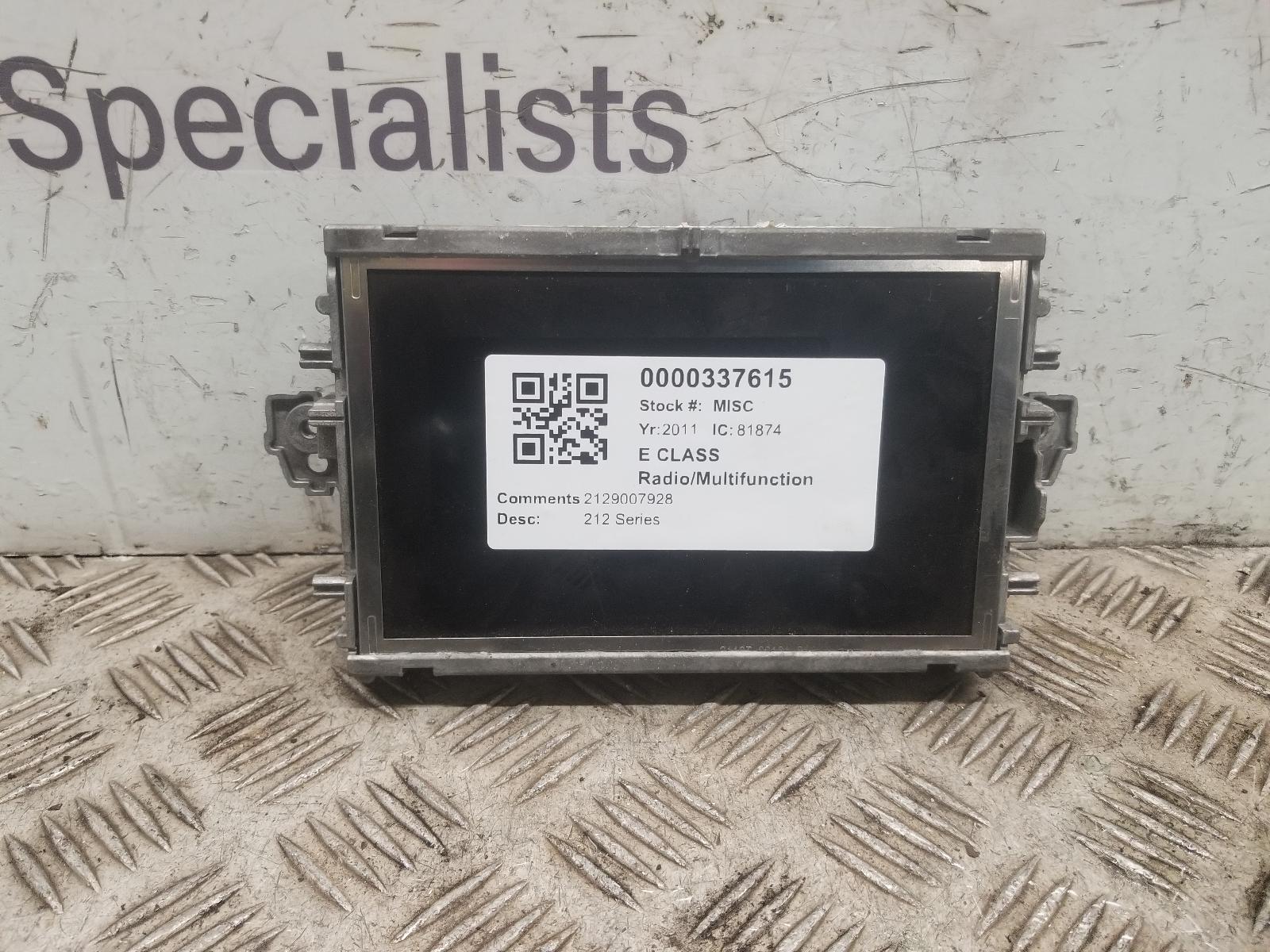 View Auto part Radio Display Mercedes E Class 2011