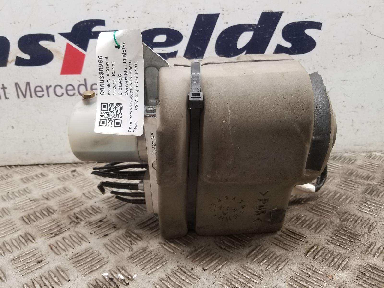 View Auto part Convertible lift motor Mercedes E Class 2010