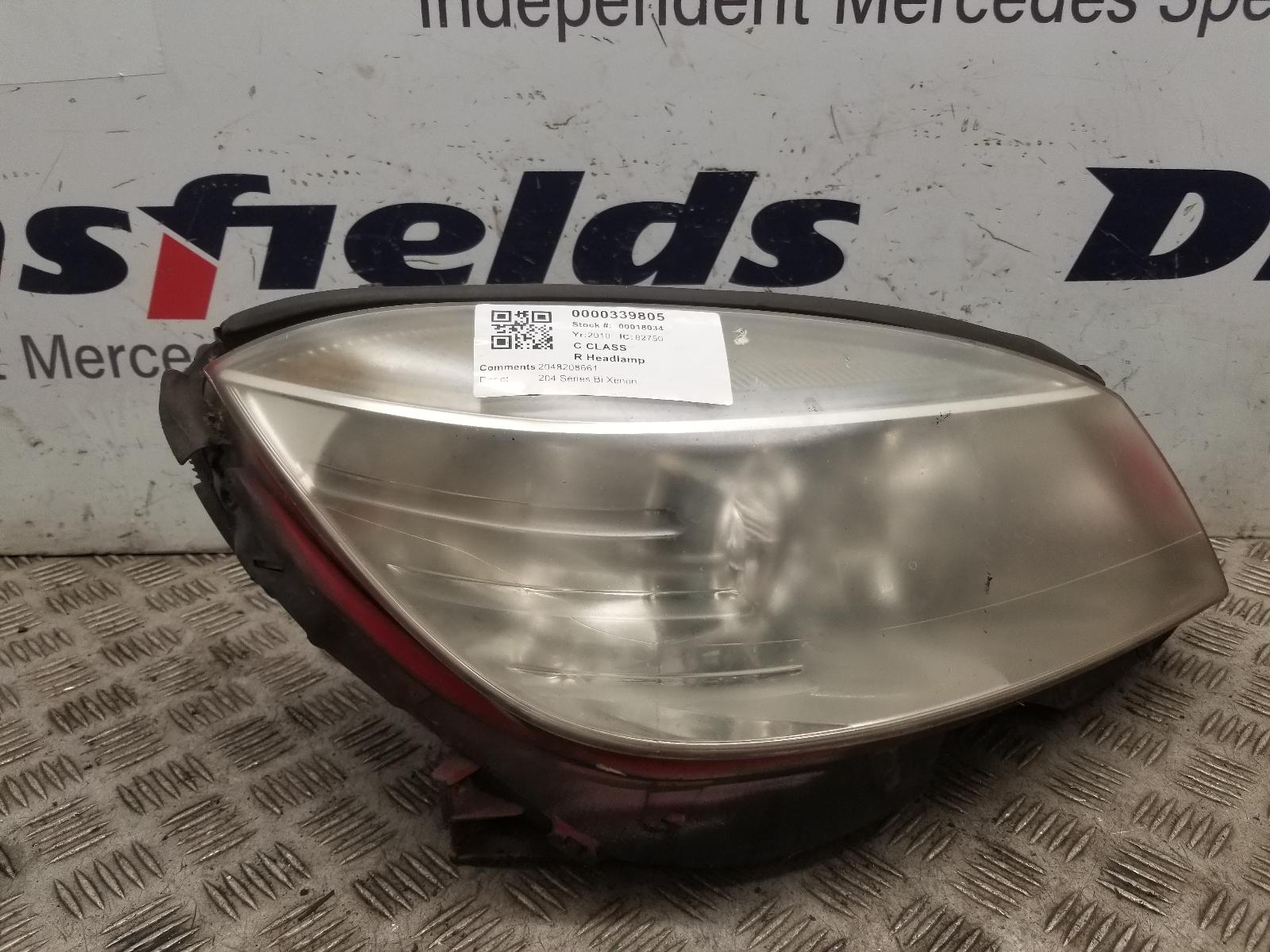View Auto part R Headlamp Mercedes C Class 2010