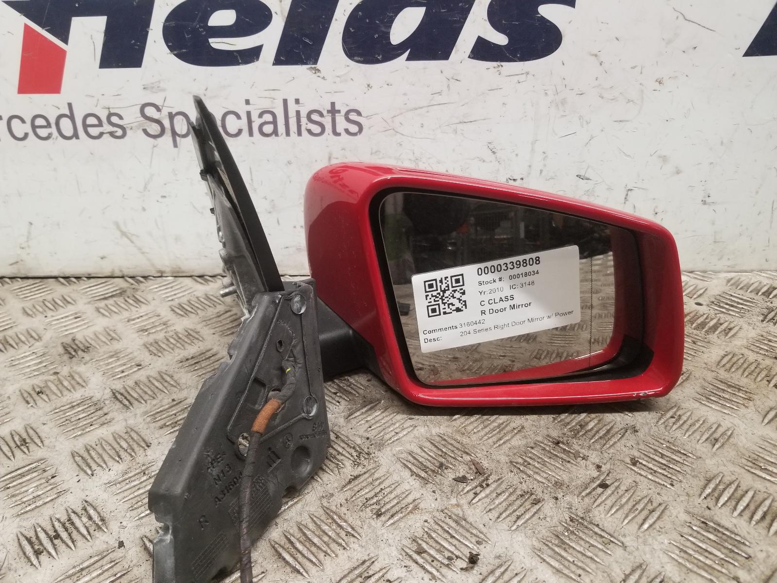 View Auto part R Door Mirror Mercedes C Class 2010