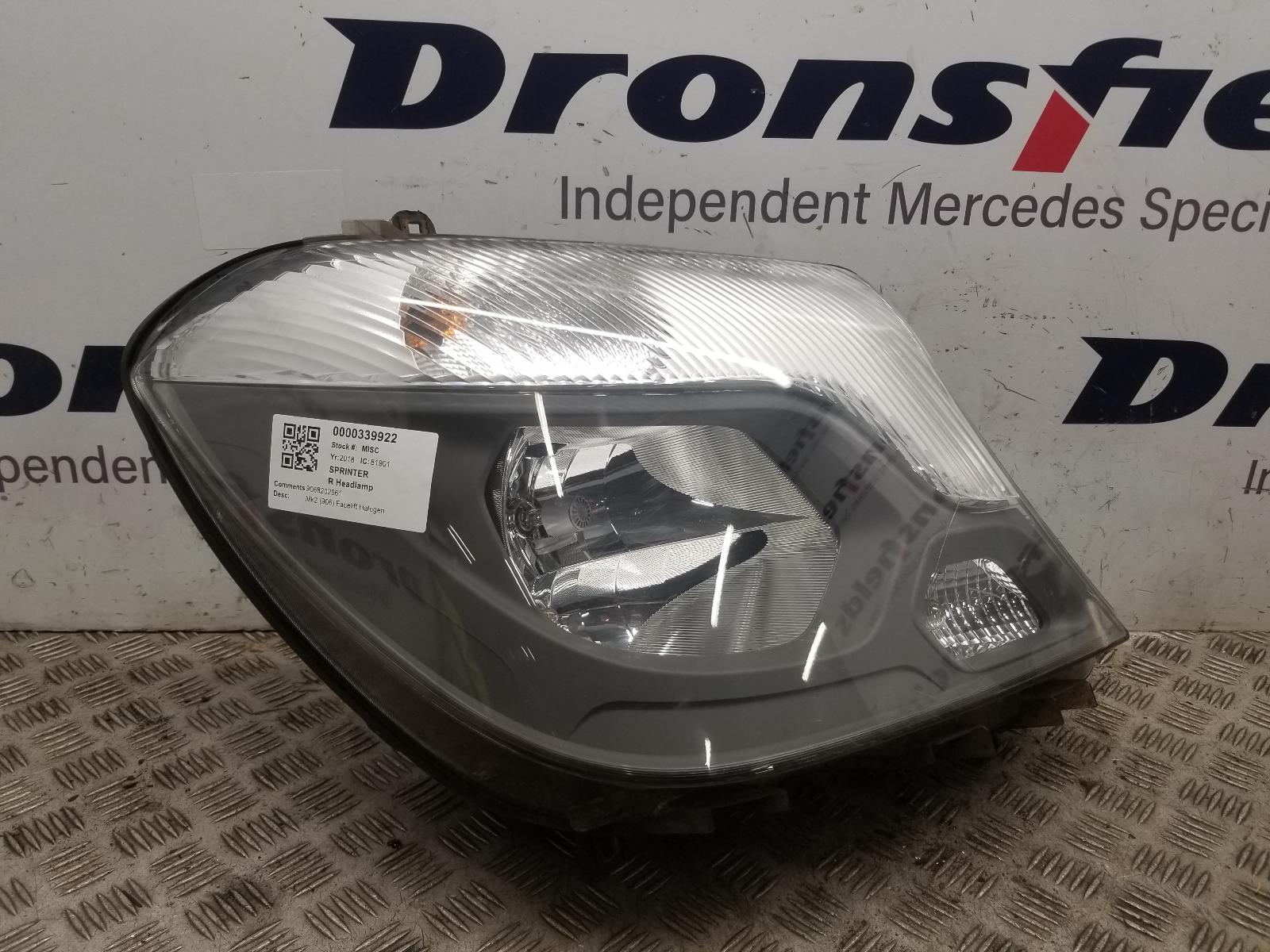 View Auto part R Headlamp Mercedes Sprinter 2018