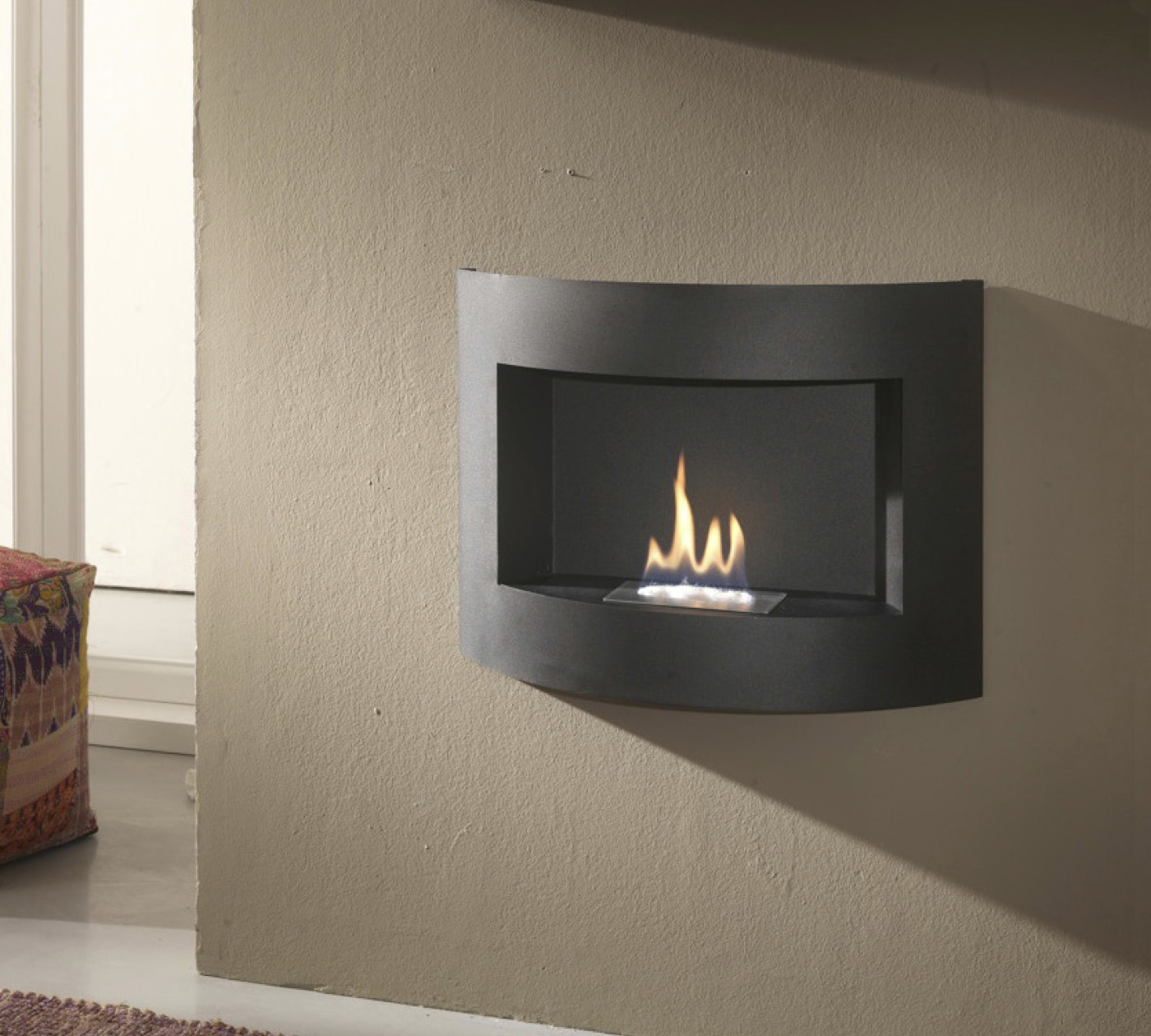 Caminetto a bioetanolo da muro