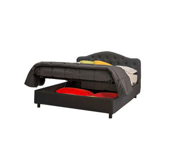 Letto Matrimoniale Nero Con Contenitore