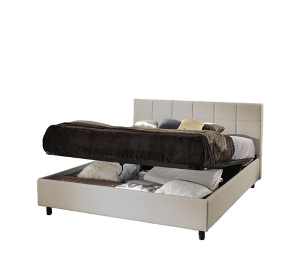 letto matrimoniale alessia con contenitore tortora