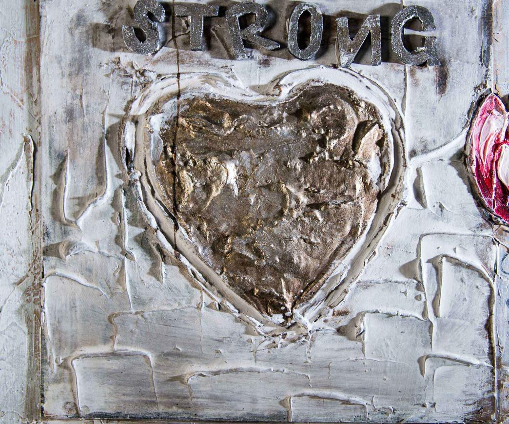 Quadro Strong Love Olio Su Tela Duzzle