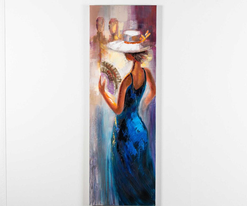 Quadro Dama Con Ventaglio Qu 238 B Duzzle
