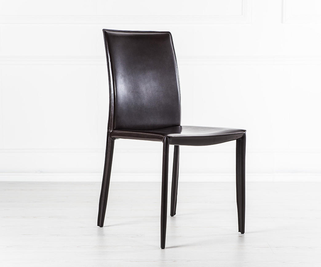 Sedia in cuoio rigenerato marrone Lola | Duzzle Sedia in cuoio rigenerato marrone Lola | Duzzle