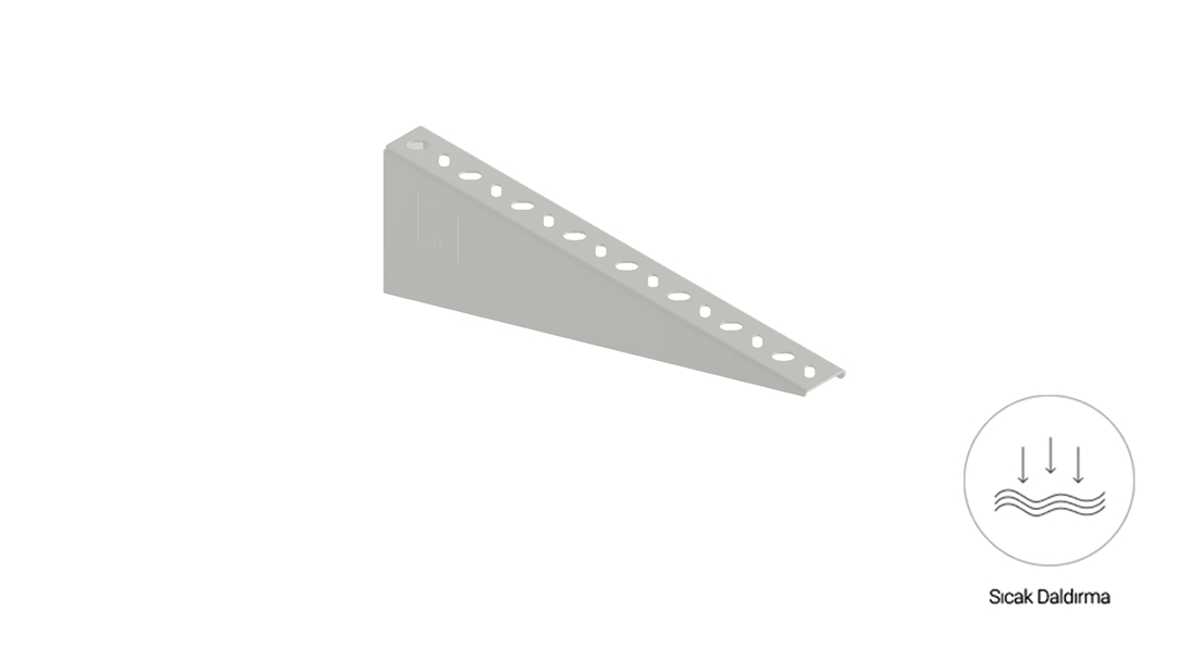 TS 400 - Duvar Tipi Kanal Taşıyıcı (2mm) -  Sıcak Daldırma