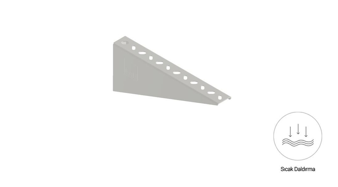 TS 300 - Duvar Tipi Kanal Taşıyıcı (2mm) -  Sıcak Daldırm