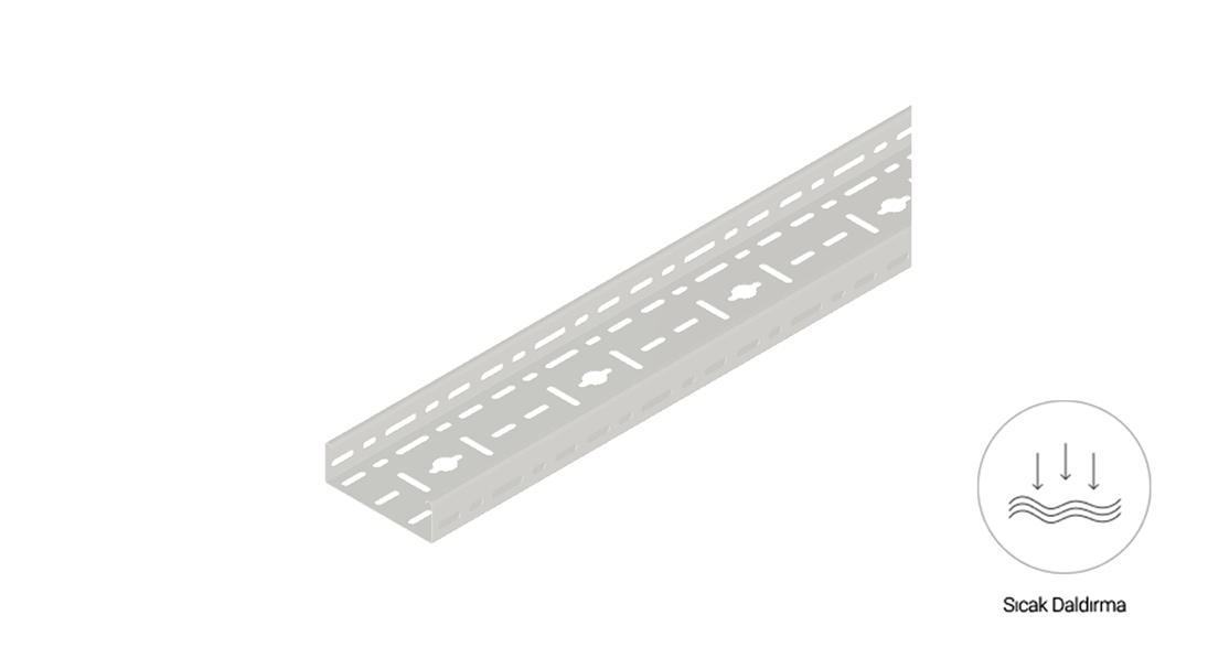 40 Cty 100 - Sıcak Daldırma  Kablo Kanalı (100X40X0.8mm)