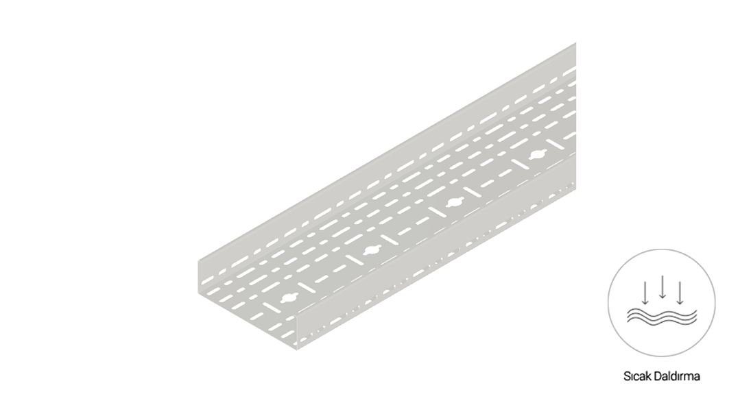 60 Cty 200 - Sıcak Daldırma Kablo Kanalı  (200X60X0,8mm)