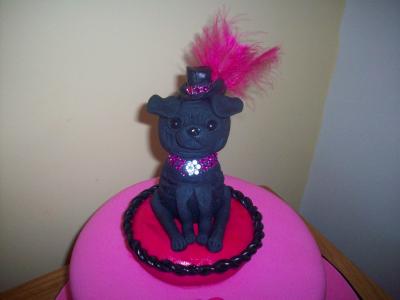 Pug Dog Birthday Cake Topper