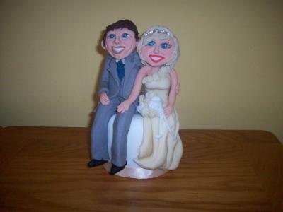 Bride and Groom Wedding Cake Topper