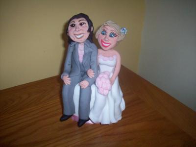 Bride and Groom Wedding Cake Topper