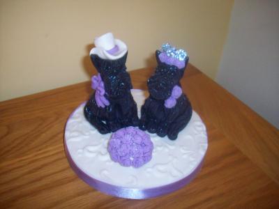 Bride and Groom Dogs Wedding Cake Topper
