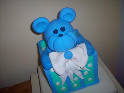Teddy in a Box Baby Christening Cake