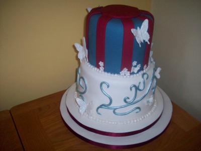 Butterflies Wedding Cake