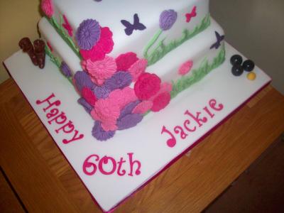 Roses and Butterflies Cake