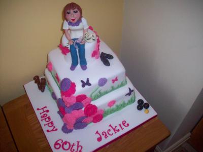 Lady Roses and Butterflies Cake