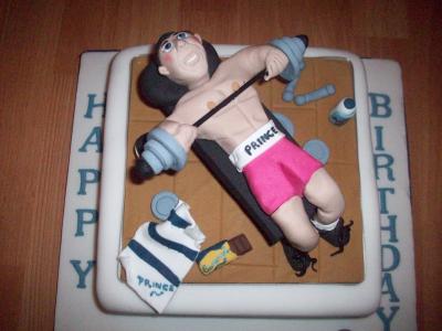 Weightlifter Cake