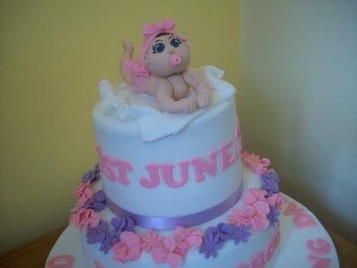 Baby Christening Cake Topper