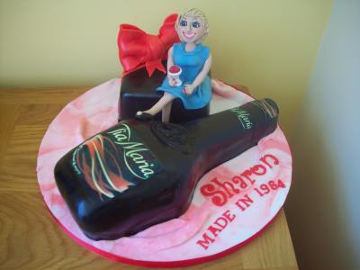 Tia Maria Bottle Lady Cake