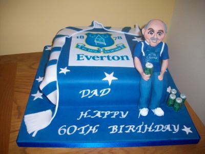 Everton Football Fan Cake