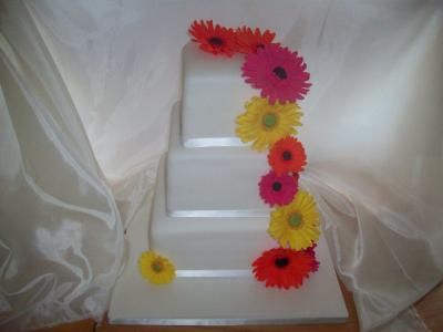 Gerbera Daisy Wedding Cake