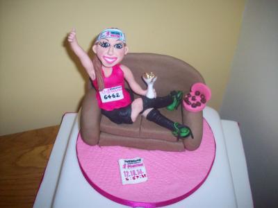 Marathon Lady Cake Topper