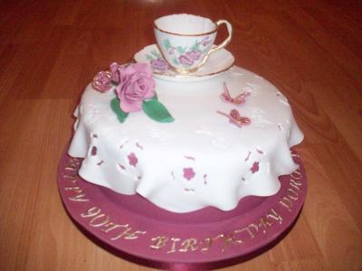 Sugar handmade Teacup Cake