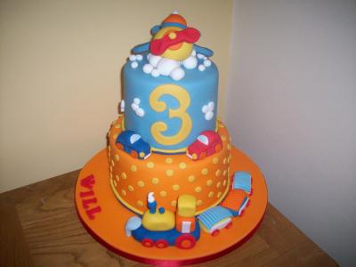 Aeroplane Train Birthday Cake
