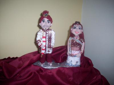 Asian Indian Bride and Groom Cake Topper